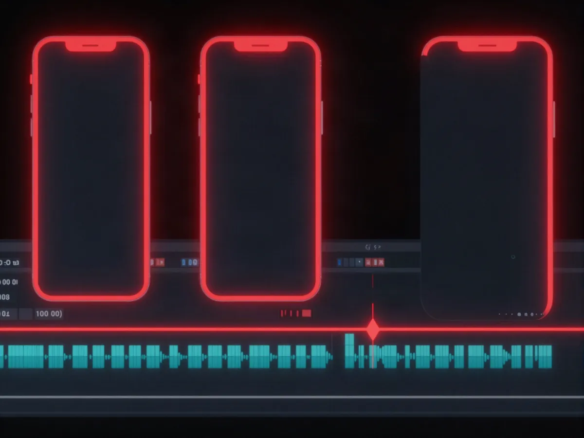 Video editing timeline with vertical reels